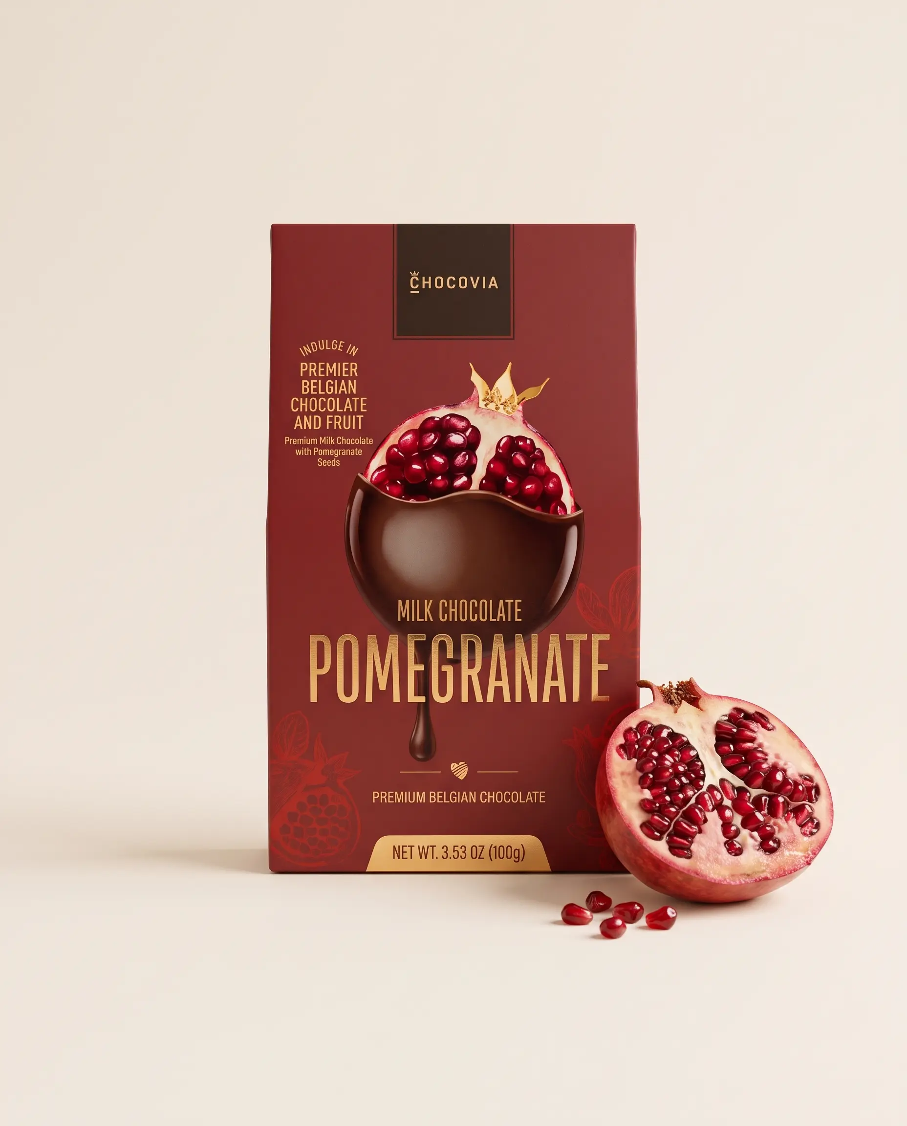 Chocovia Nar Aromalı Sütlü Çikolata